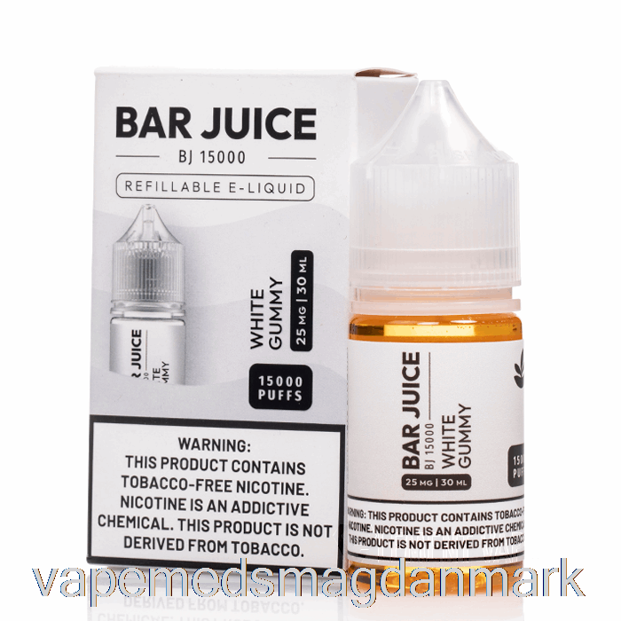 Engangs Vape Danmark Hvid Gummi - Bar Juice Salt - 30ml 25mg